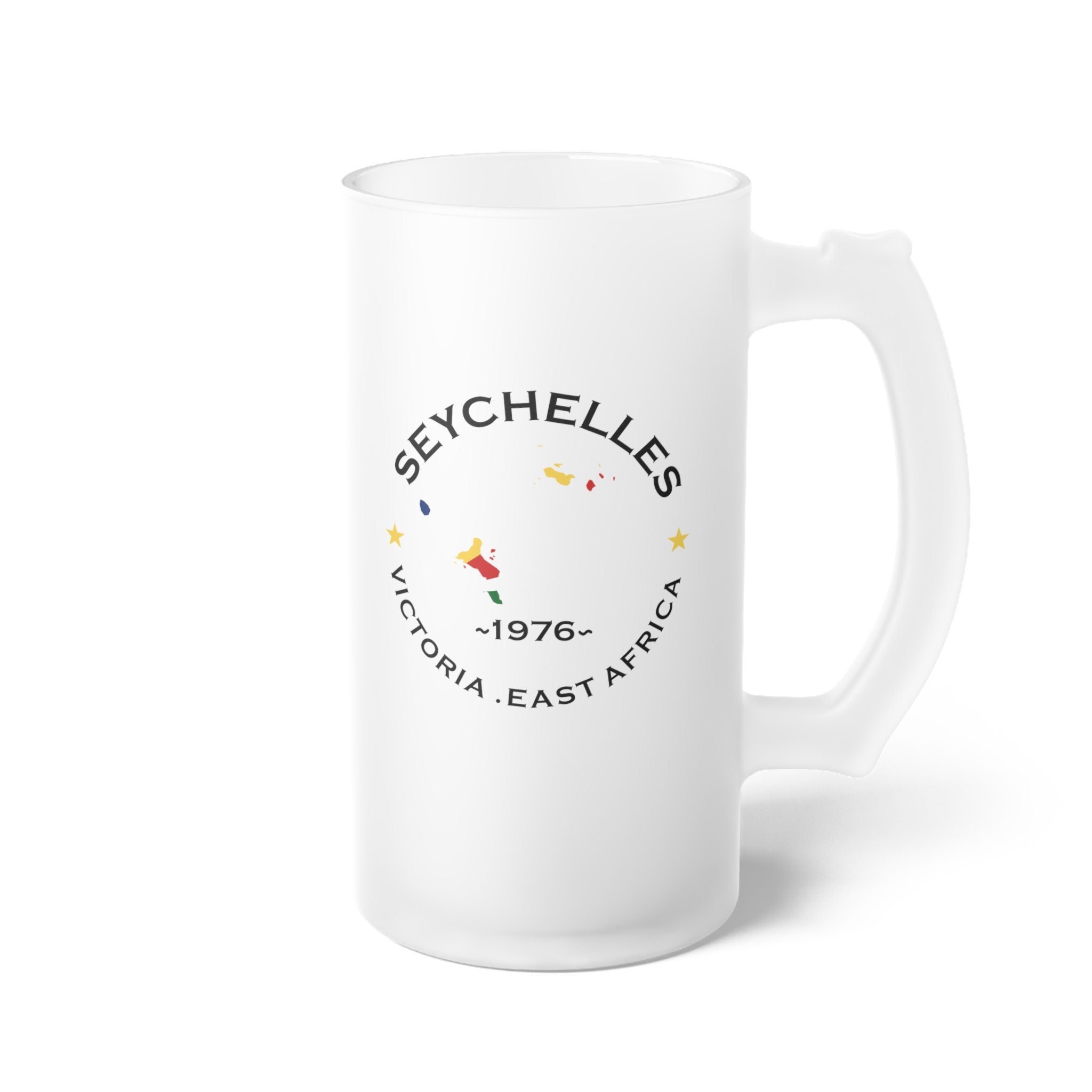 Seychelles Frosted Glass Beer Mug